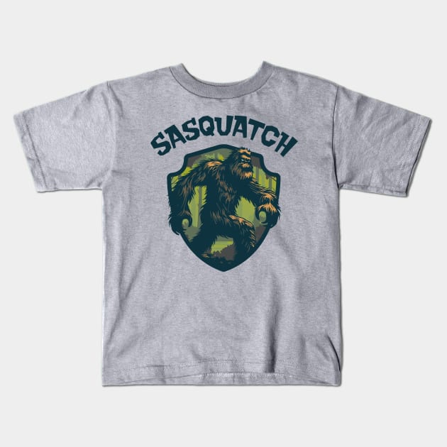 Sasquatch Kids T-Shirt by Pufahl